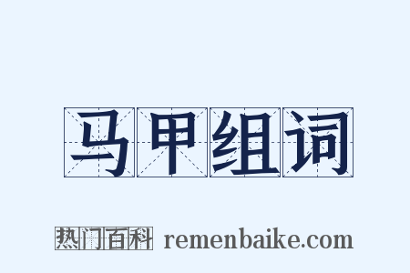 马甲组词是什么意思的图片